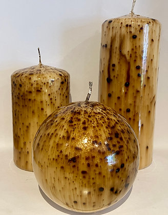 Conjunto 3 velas castanho 1