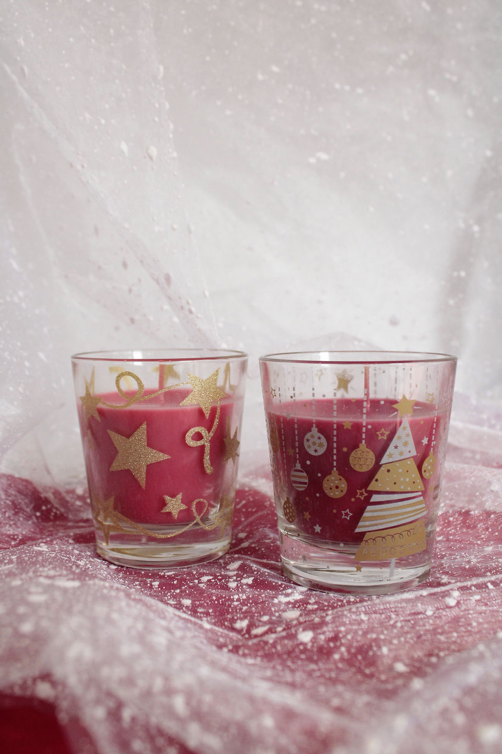 Vela Perfumada com detalhes de Natal