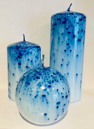 Conjunto 3 velas azul