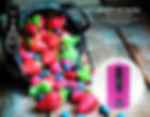 Scented colored pillars 58X120mm with red fruit aroma (10 units)